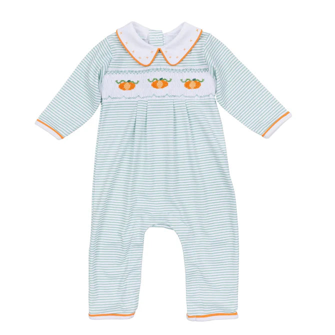 Magnolia Baby- Lil' Pumpkin Classics Smocked Playsuit