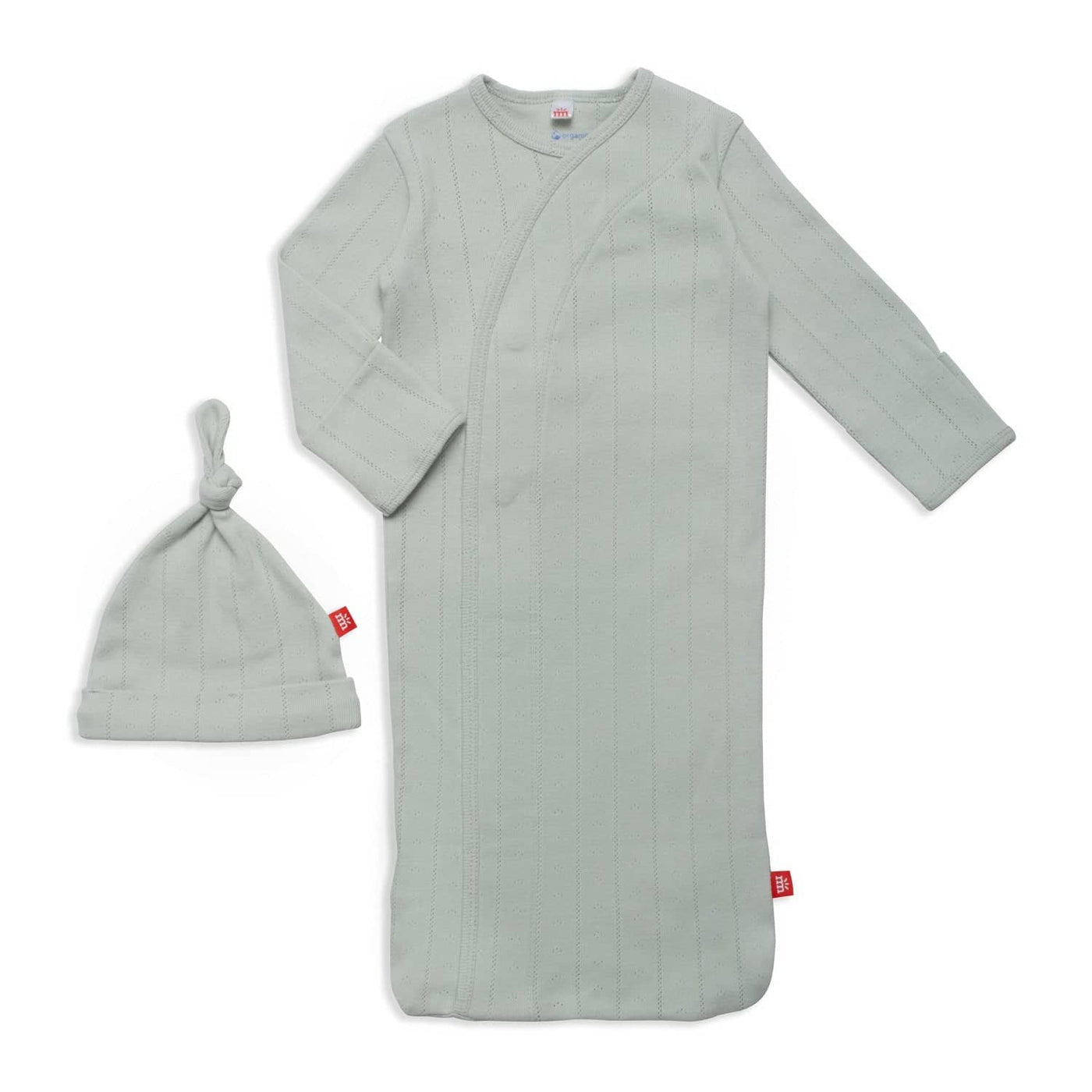 Magnetic Me Love Lines Organic Gown + Hat Set - Assorted