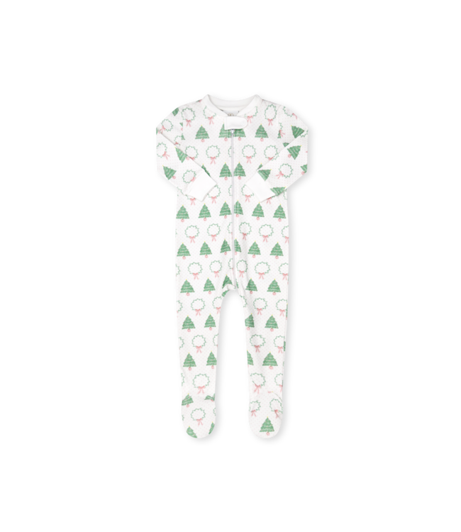 Lullaby Set Oh Christmas Tree Footie White