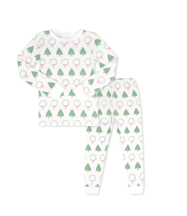 Lullaby Set Oh Christmas Tree Sweet Pea PJ Set White