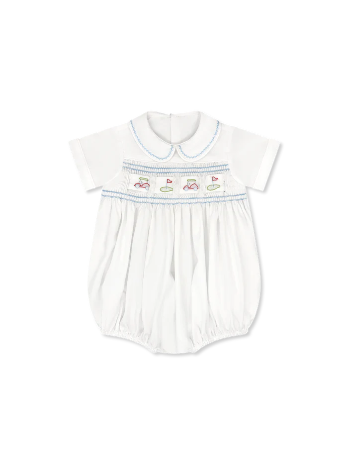 Noah Ribbon Bubble- Blessing White/ Beaumont Blue