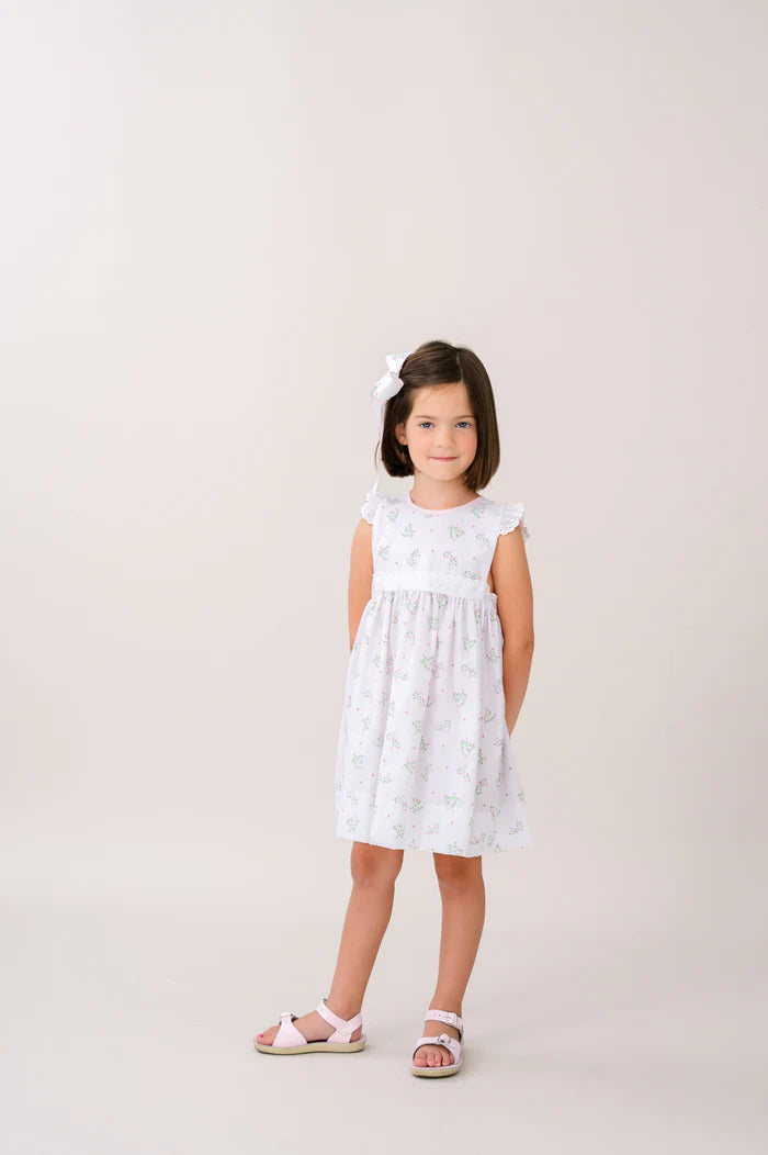 Pinafore Dress- Love You Bunches Peony Pink