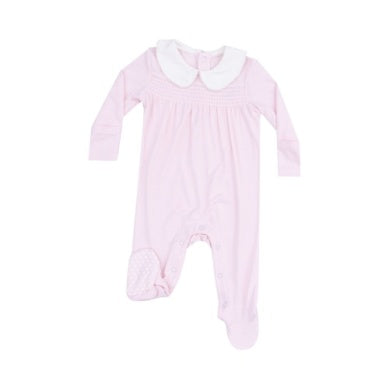 Angel Dear- Stripe Classic Smocked Peter Pan Footie