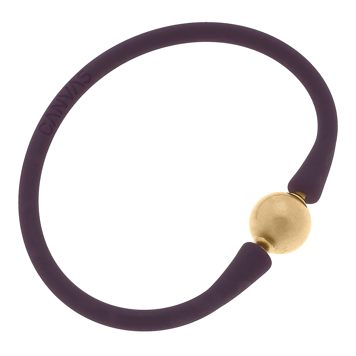 Bali 24K Gold Plated Ball Bead Silicone Bracelets