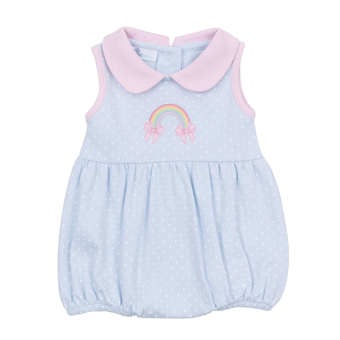 Magnolia Baby- Rainbow Wishes Applique Collared Bubble