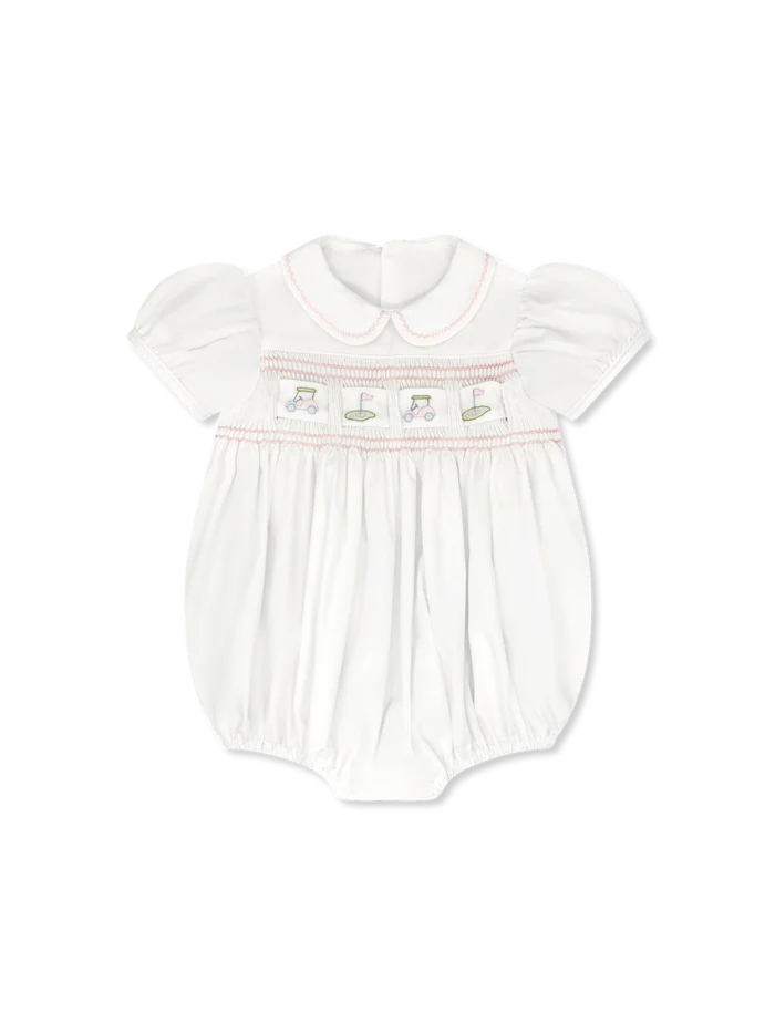 Ruth Ribbon Bubble- Blessing White/Pleasant Pink