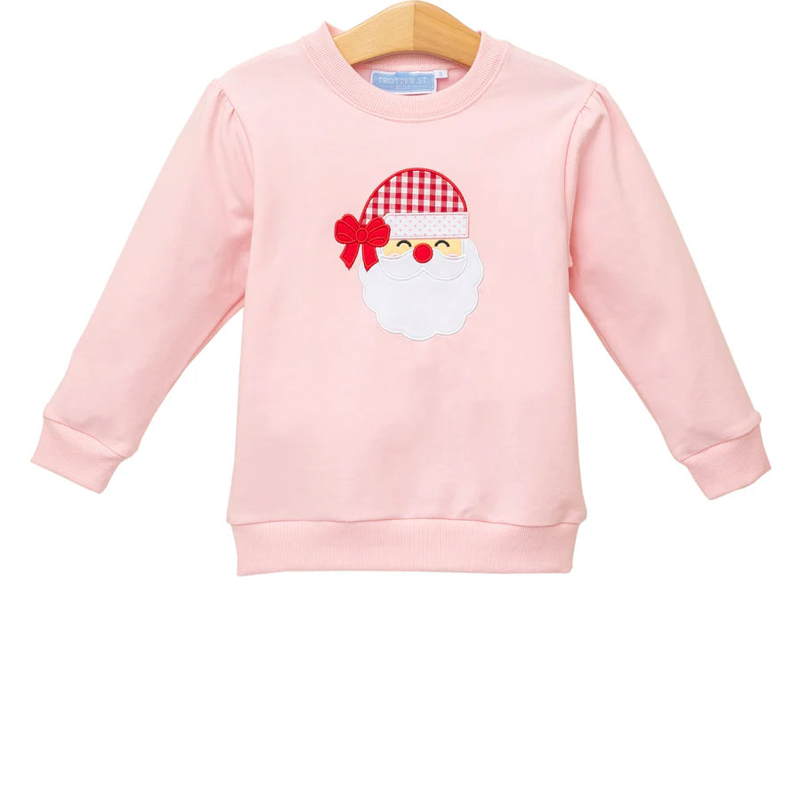 TSK- Santa French Terry Pullover-Pink
