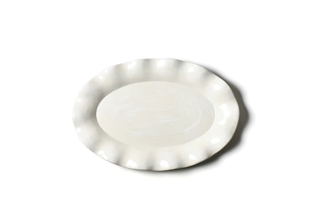 15" Signature Oval Platter White