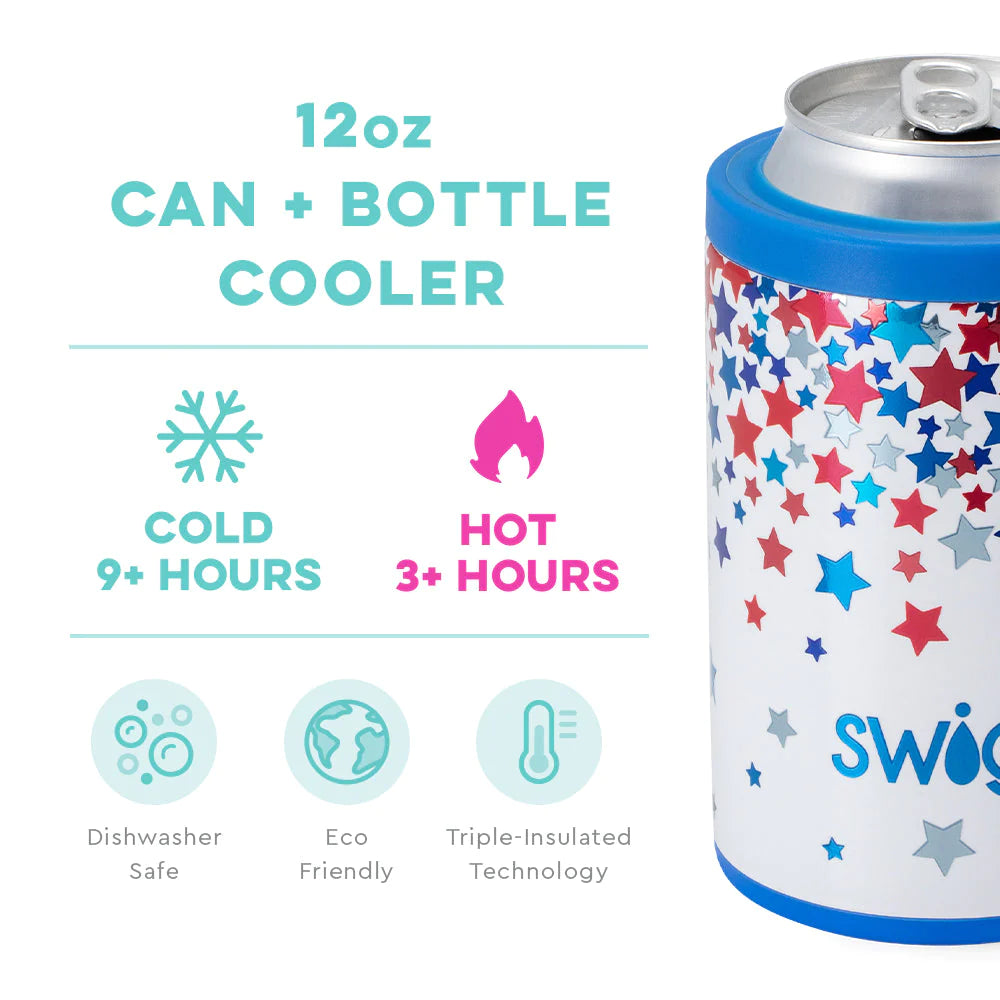 Swig Star Spangled Can + Bottle Cooler 12oz