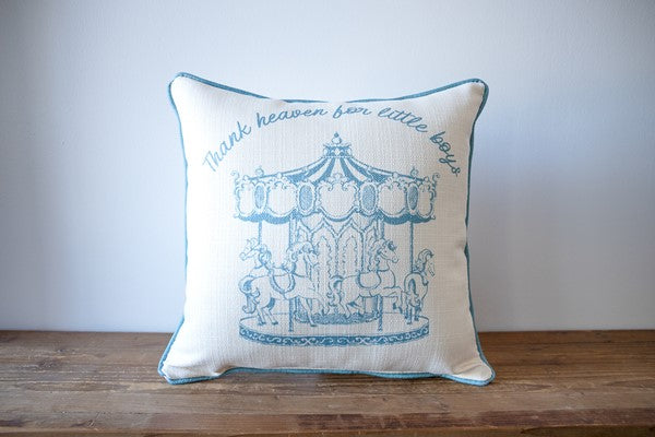 Thank Heaven for Little Boys Pillow + Sailboat Piping
