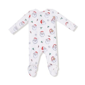 Angel Dear Cream Vintage Santas Zipped Footie