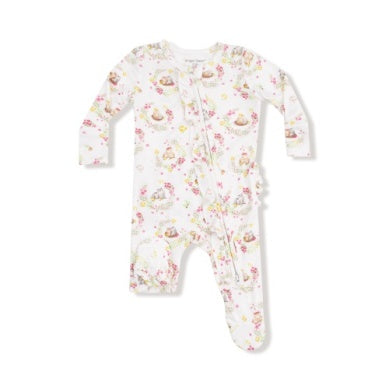 Angel Dear- 2 Way Ruffle Zipper Footie