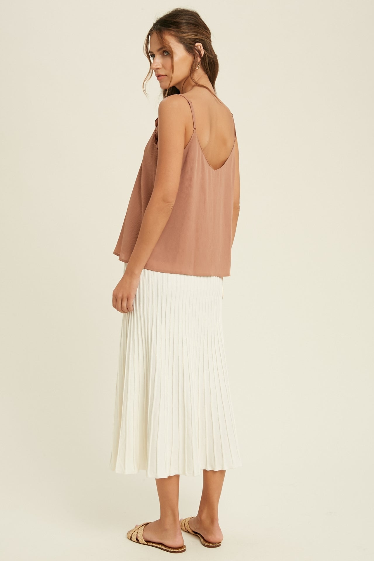 Ruffled Hem Cami Top