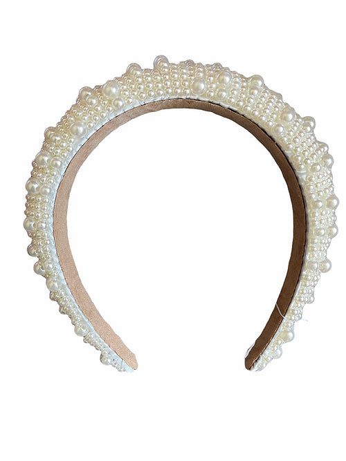 White Pearl Cluster Headband