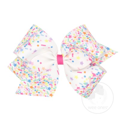King Colorful Birthday Bow- Pastel Confetti