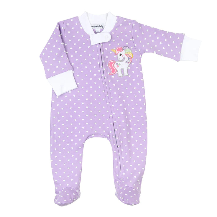 SWEET UNICORN COMBO ZIPPED FOOTIE