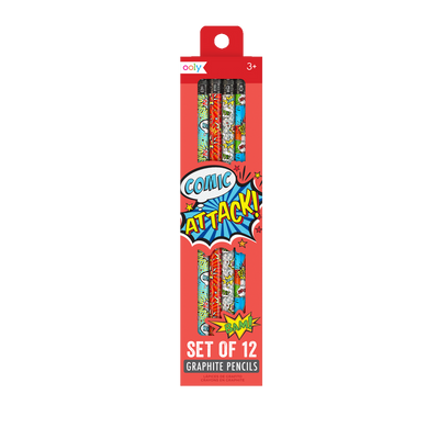 Comic Attack Graphite Pencils- Set of 12