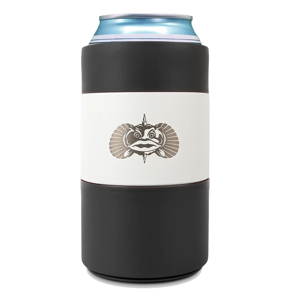 Non-Tipping Can Cooler - white