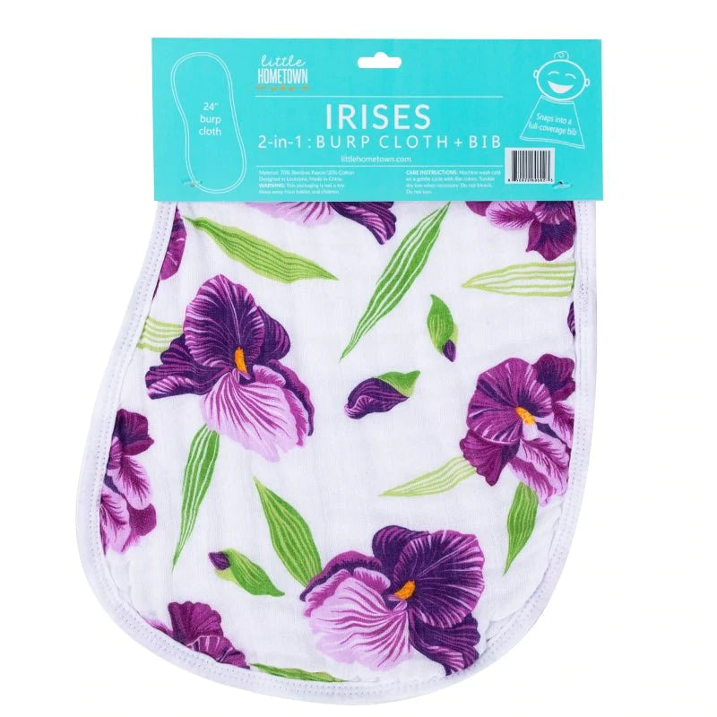 Iris  2-n-1 Burp Cloth & bib