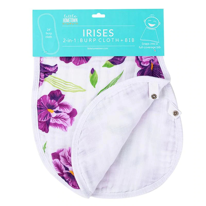 Iris  2-n-1 Burp Cloth & bib