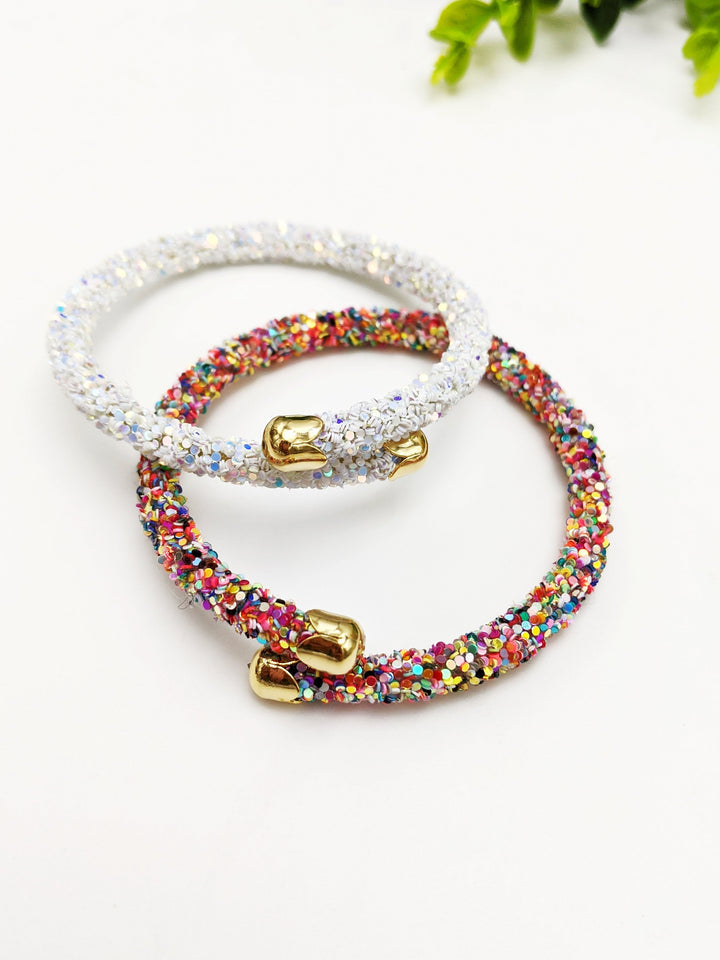 Glitter Adjustable Bracelets -Rainbow