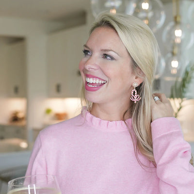 Noelle Enamel Candy Cane Earrings