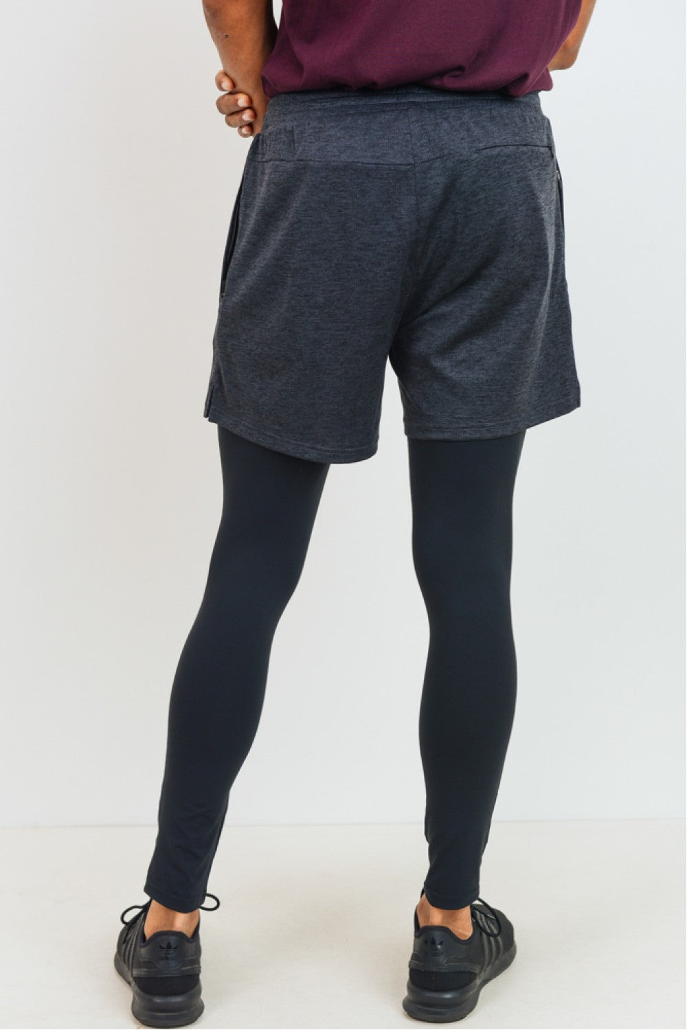 Men's 2 in 1 Active Shorts with Fitted Legging