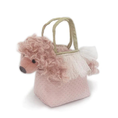 Pink Poodle Plush in Purse Set