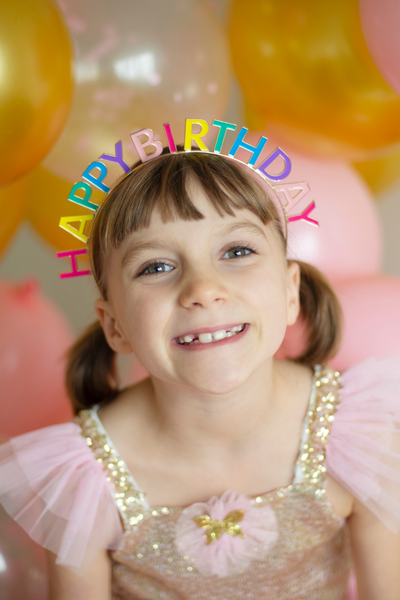 Happy Birthday Multicolor Headband