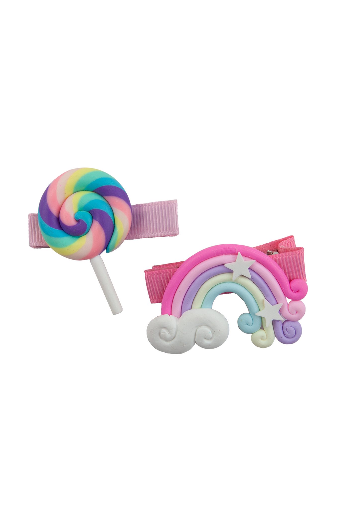Lollypop Rainbow Hairclips, 2 piece
