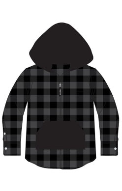 Boys Hooded Zip Flannel