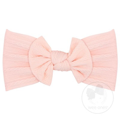 Soft Cable Knit Nylon Band with Bowtie