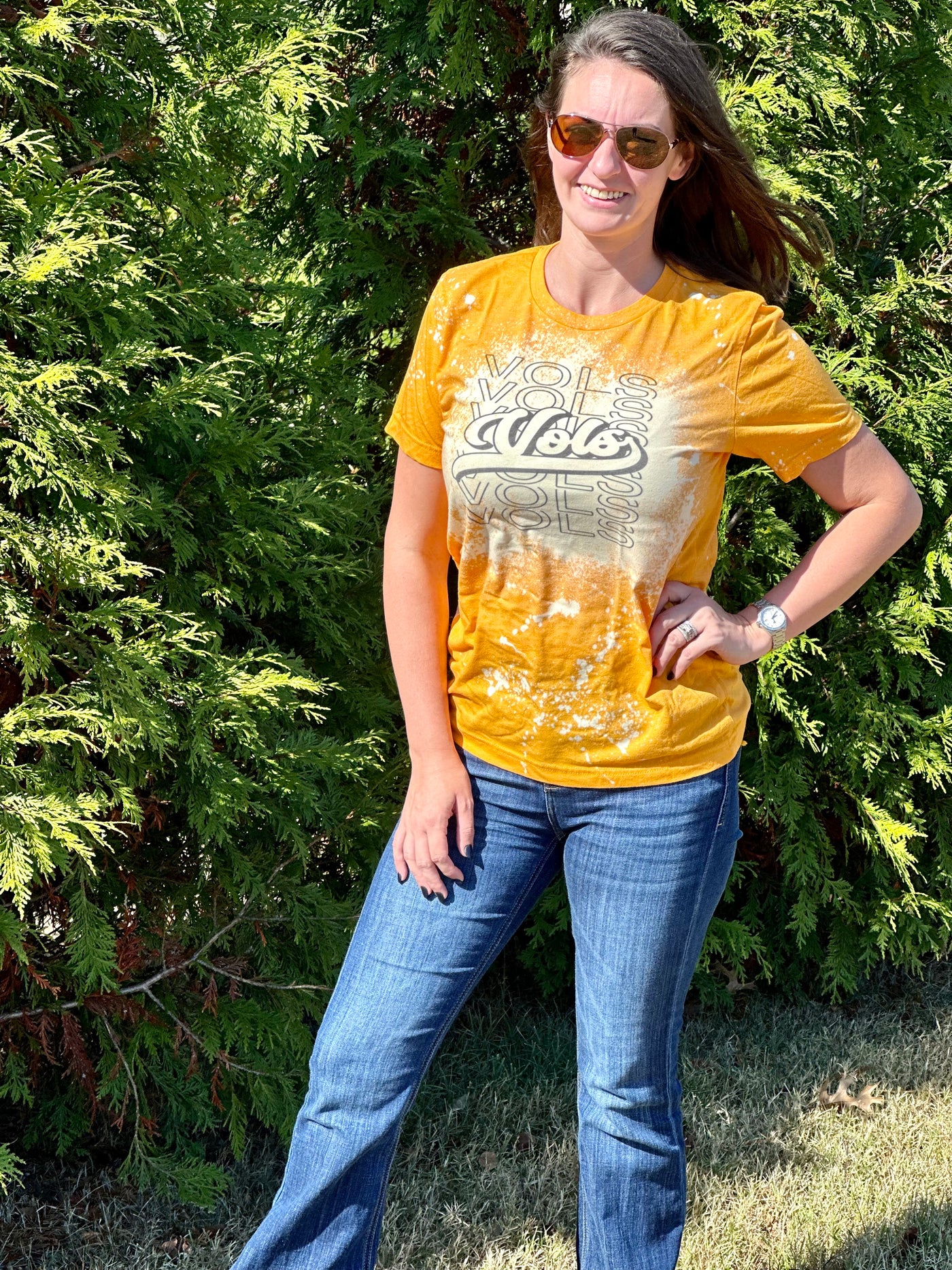 Bleached Vols Tee- Orange