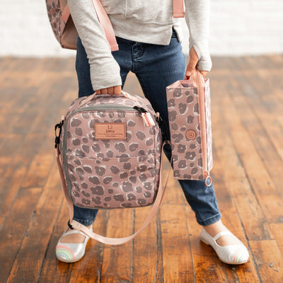 Adventure Pencil Case- Pink Leopard Print