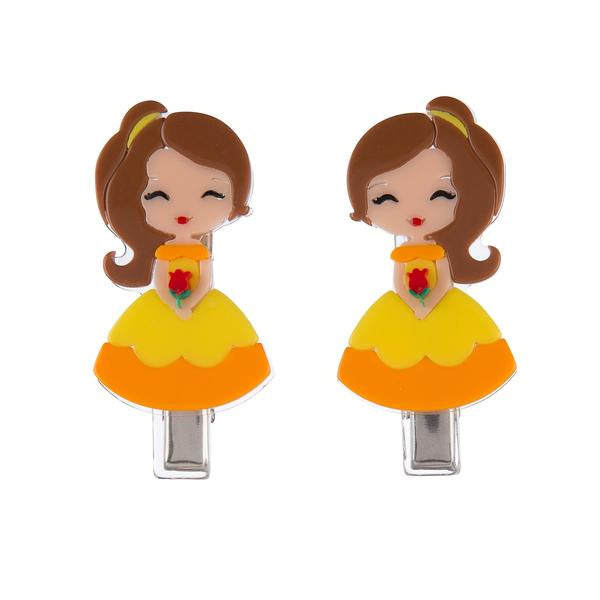 Cute Doll Yellow Dress Alligator Clips