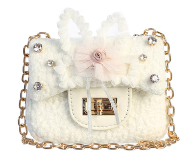 Dear Ellie Bunny Fuzzy Purse- 2 Colors