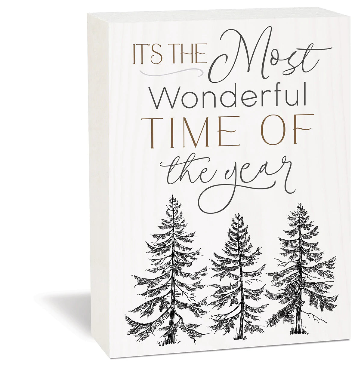 IT'S THE MOST WONDERFUL TIME OF THE YEAR WORD BLOCK