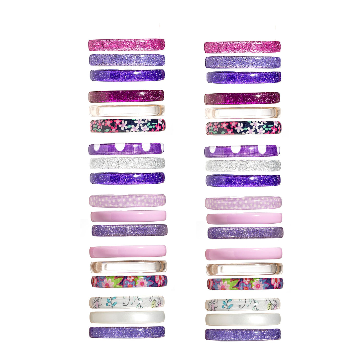 Purple Mix Bangle- 3pc