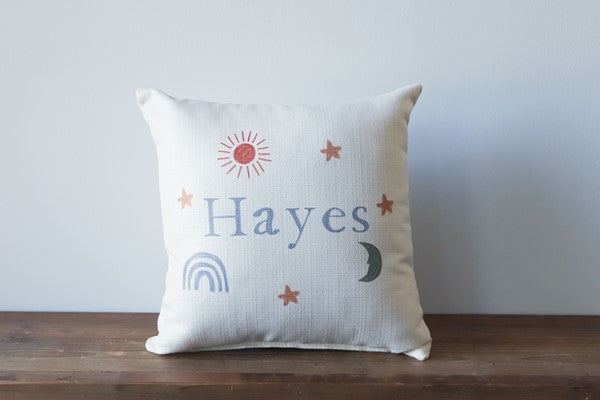 Boho Boy Name Pillow - Customizable