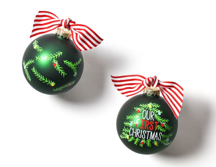 Our First Christmas Tree Glass Ornament
