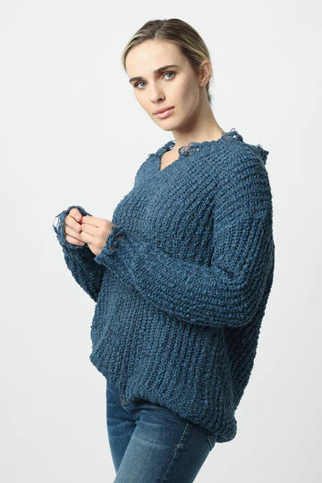 DEMI LONG SLEEVE SWEATER AEGEN BLUE