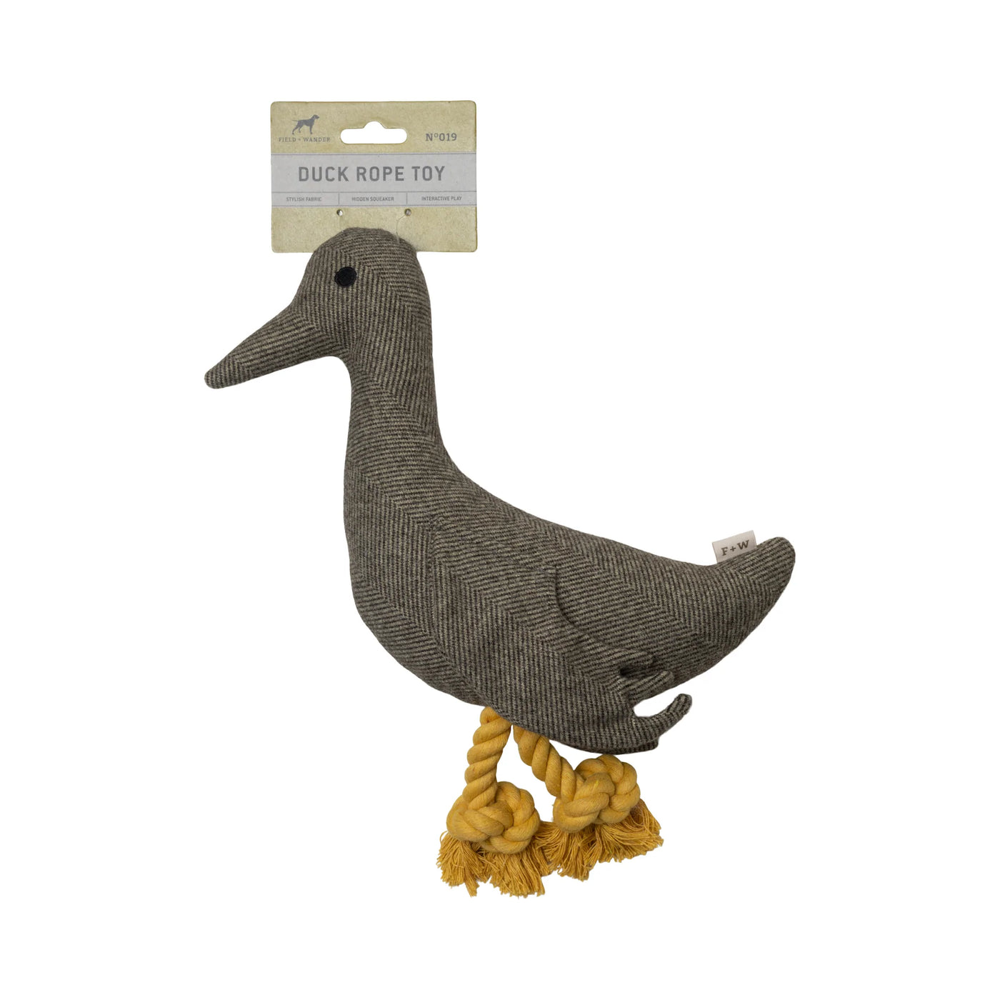 Squeaky Mallard Duck Rope Dog Toy
