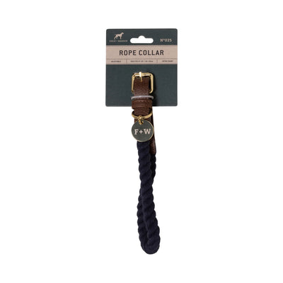 Rope Dog Collar - Navy
