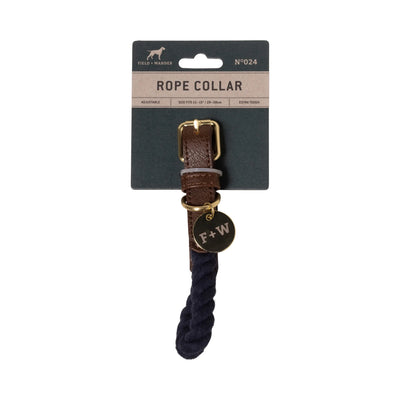 Rope Dog Collar - Navy