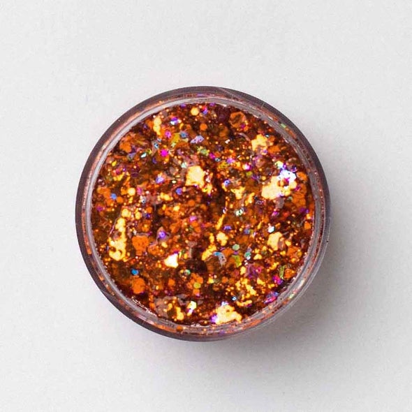Sunkissed- Orange Glitter Gel.