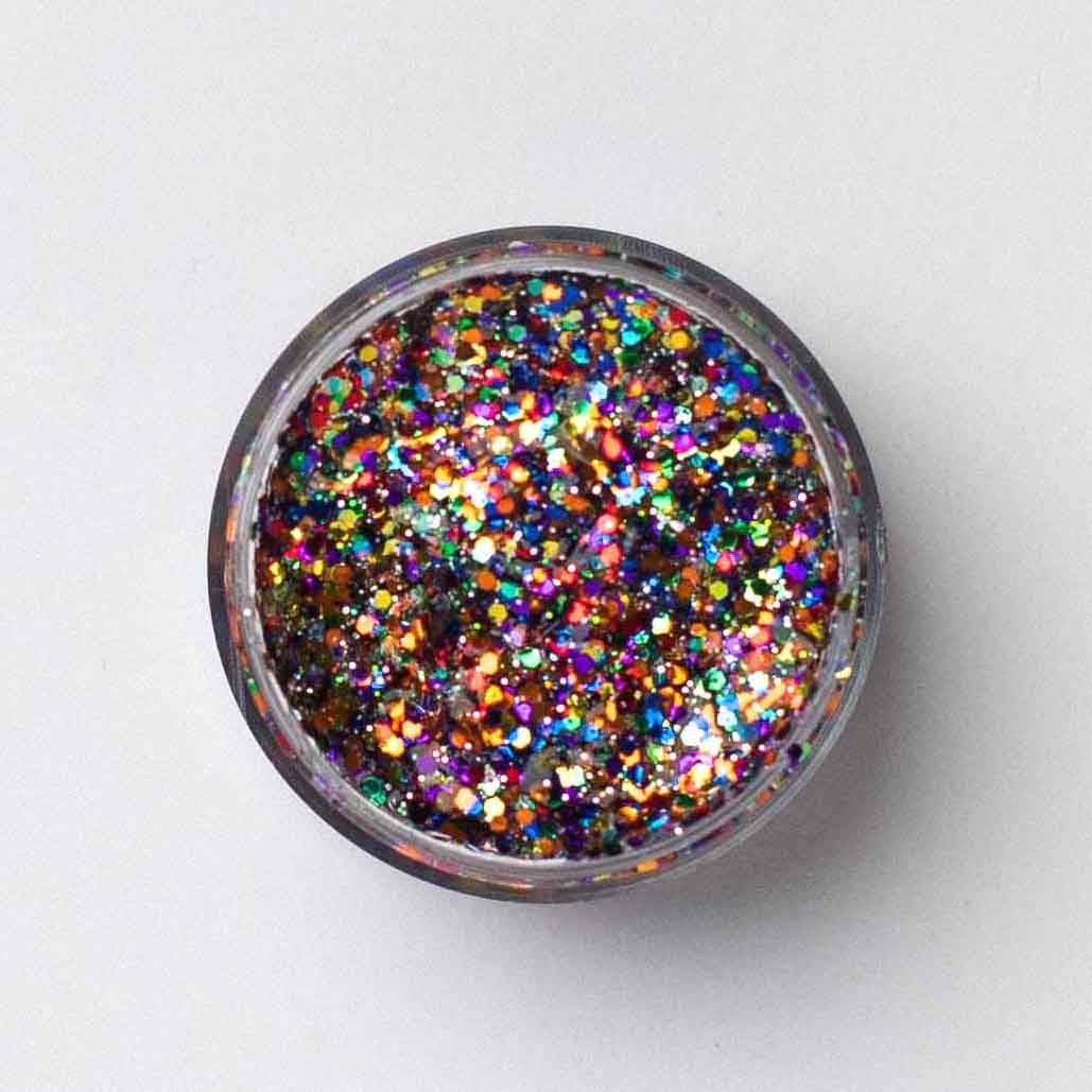 Confetti Queen- Rainbow Glitter Gel.