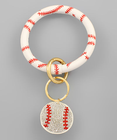 Baseball Sports Theme Keychain Bracelet