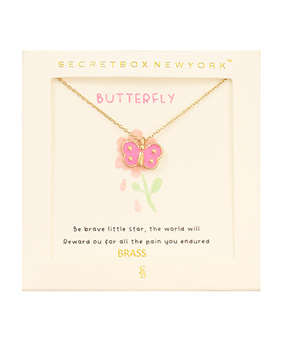 Epoxy Butterfly Necklace