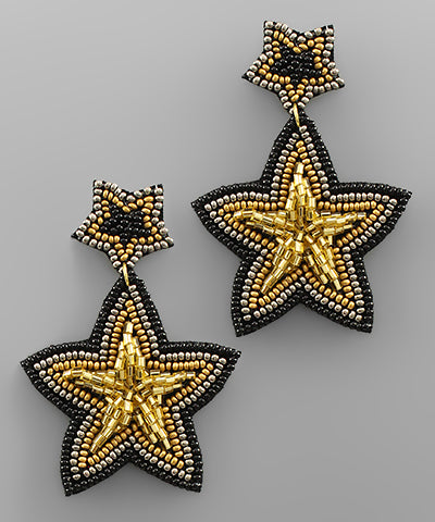 Star Seed Bead Earrings