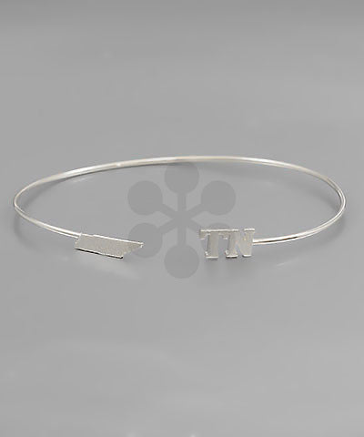 Tennessee State Rhodium Bracelet